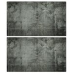 Chopping Boards 2pcs with Concrete Pattern Tempered Glass