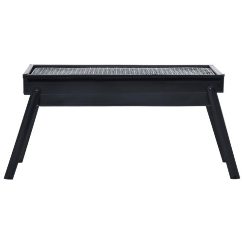 Portable Camping BBQ Grill Steel 60x22.5x33cm - Image 2