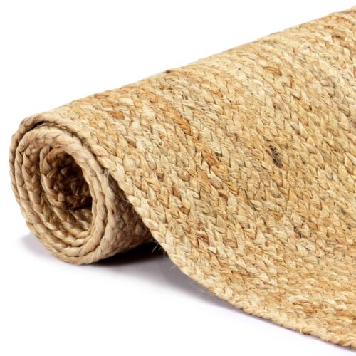 Handmade Rug Jute Natural 80x160cm - Image 2