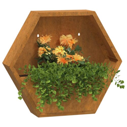 Wall Planters 2pcs Rusty Corten Steel 46x10x40cm - Image 3