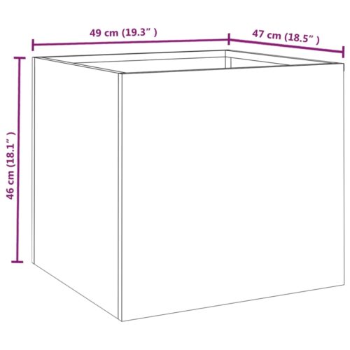 Planter 49x47x46cm Corten Steel - Image 9