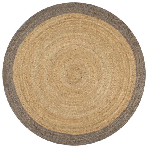 Handmade Rug Jute with Grey Border 150cm