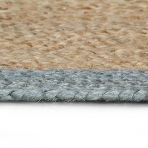 Handmade Rug Jute with Olive Green Border 150cm - Image 3