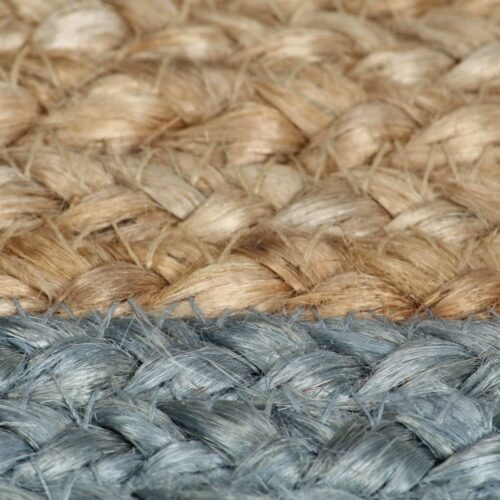 Handmade Rug Jute with Olive Green Border 150cm - Image 5