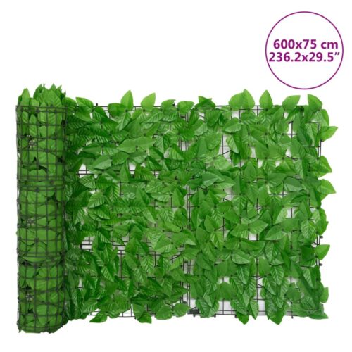 Artificial Leaf Balcony Screen Garden Fence Roll Privacy Hedge Cover 600x75cm