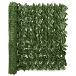Balcony Screen with Dark Green Leaves 500x100cm