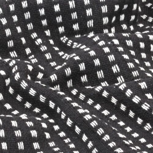 Throw Cotton Squares 220x250cm Black - Image 5