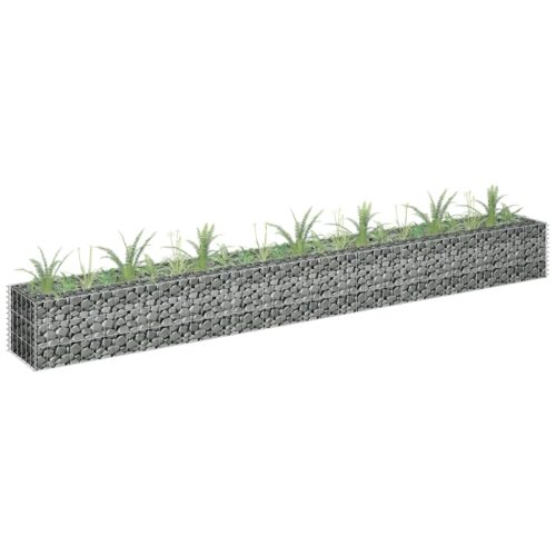 Gabion Raised Bed Galvanised Steel 270x30x30cm - Image 2