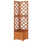 Corner Trellis Planter 40x40x150cm Solid Fir Wood