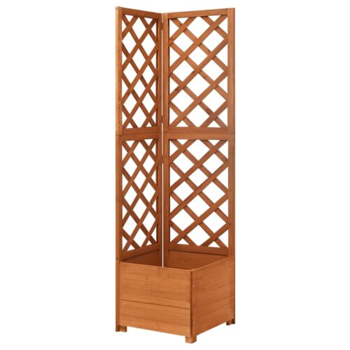 Corner Trellis Planter 40x40x150cm Solid Fir Wood