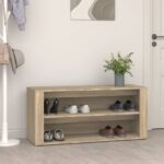 Shoe Rack Sonoma Oak 100x35x45cm Engineered Wood