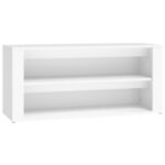 Shoe Rack White 100x35x45cm Engineered Wood