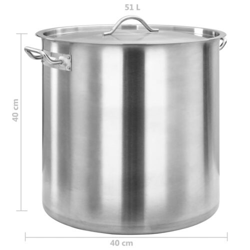 Stock Pot 50 L 40x40cm Stainless Steel - Image 7