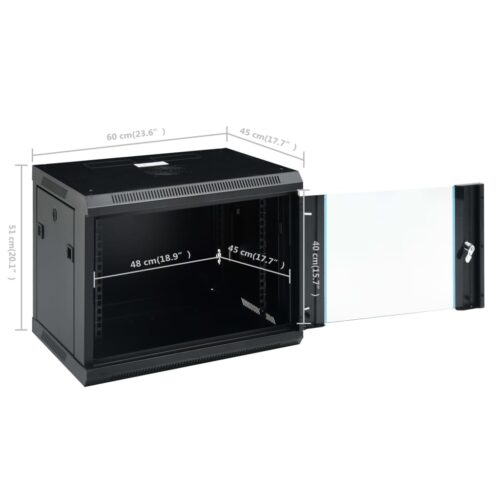 9U Wall Mounted Network Cabinet 19" IP20 600x450x510 mm - Image 9