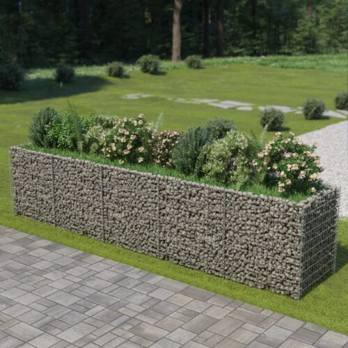 Gabion Raised Bed Galvanised Steel 450x90x100cm - Image 2