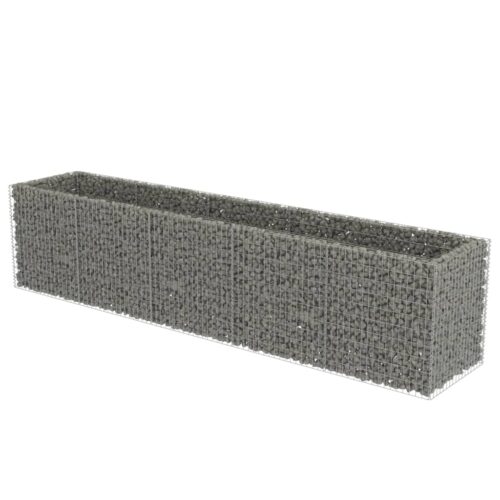 Gabion Raised Bed Galvanised Steel 450x90x100cm - Image 4