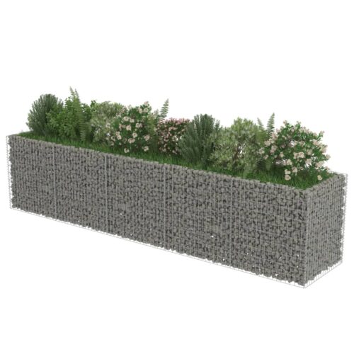 Gabion Raised Bed Galvanised Steel 450x90x100cm - Image 3
