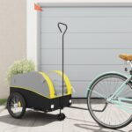 Bike Trailer Black Yellow 45 kg Iron