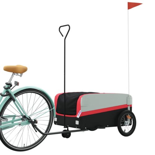 Bike Trailer Black Red 45 kg Iron
