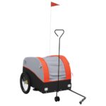 Bike Trailer Black Orange 45 kg Iron