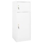 Lockable Steel Saddle Cabinet Equestrian Sports Horse Tack Storage Locker Shelf White 53x53x140cm