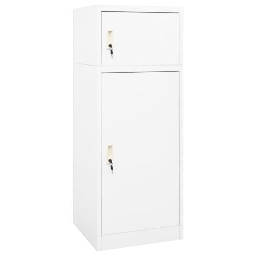 Lockable Steel Saddle Cabinet Equestrian Sports Horse Tack Storage Locker Shelf White 53x53x140cm
