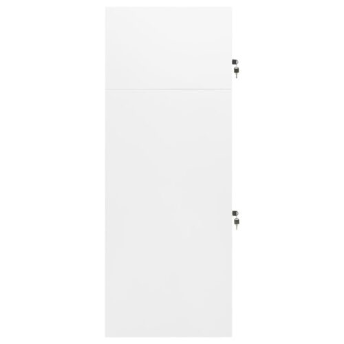 Lockable Steel Saddle Cabinet Equestrian Sports Horse Tack Storage Locker Shelf White 53x53x140cm - Image 3