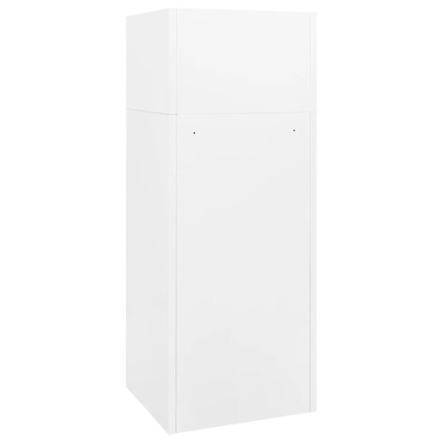Lockable Steel Saddle Cabinet Equestrian Sports Horse Tack Storage Locker Shelf White 53x53x140cm - Image 4
