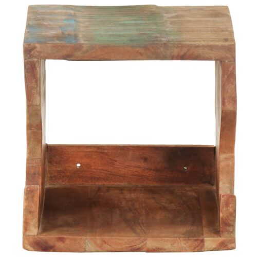 Wall Mounted Bicycle Rack Solid Reclaimed Wood Timber Bike Holder Decor 35x25x25cm - Image 2