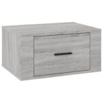 Wall-Mount Bedside Cabinet Grey Sonoma 50x36x25cm