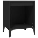 Bedside Cabinet Black 40x35x50cm