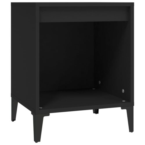 Bedside Cabinet Black 40x35x50cm