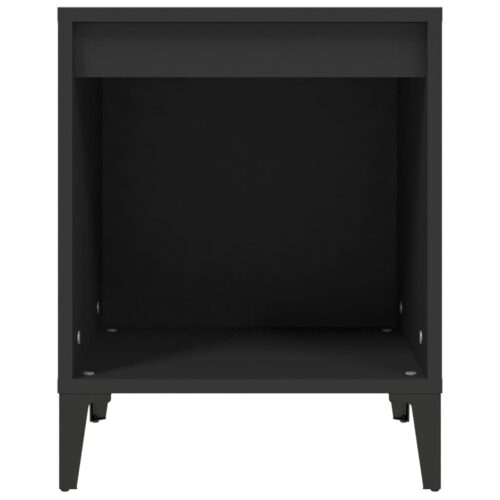 Bedside Cabinet Black 40x35x50cm - Image 5