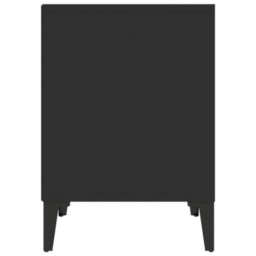 Bedside Cabinet Black 40x35x50cm - Image 6