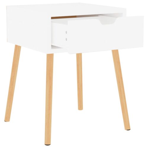 Bedside Cabinet High Gloss White 40x40x56cm Engineered Wood - Image 6