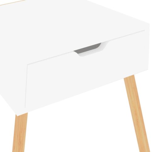 Bedside Cabinet High Gloss White 40x40x56cm Engineered Wood - Image 9