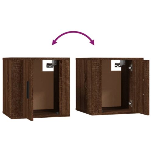 Wall Mounted TV Cabinet Brown Oak 40x34.5x40cm - Image 8