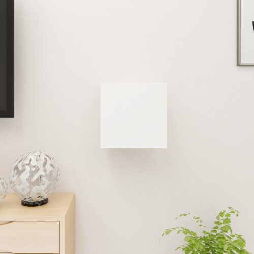 Wall Mounted TV Cabinet High Gloss White 30.5x30x30cm - Image 4
