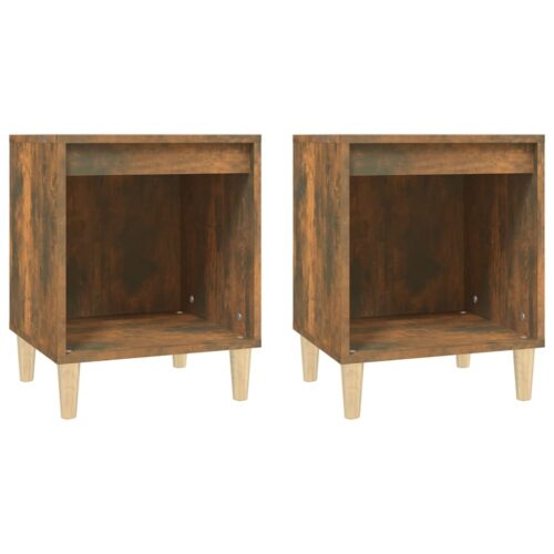 Bedside Cabinets 2pcs Smoked Oak 40x35x50cm