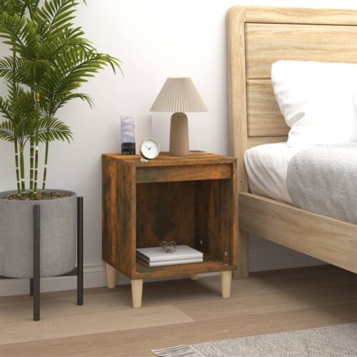Bedside Cabinets 2pcs Smoked Oak 40x35x50cm - Image 3