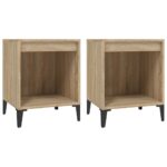 Bedside Cabinets 2pcs Sonoma Oak 40x35x50cm