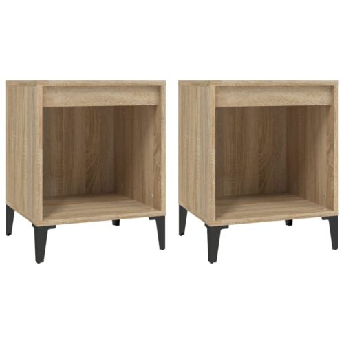 Bedside Cabinets 2pcs Sonoma Oak 40x35x50cm