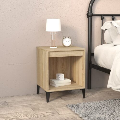 Bedside Cabinets 2pcs Sonoma Oak 40x35x50cm - Image 3
