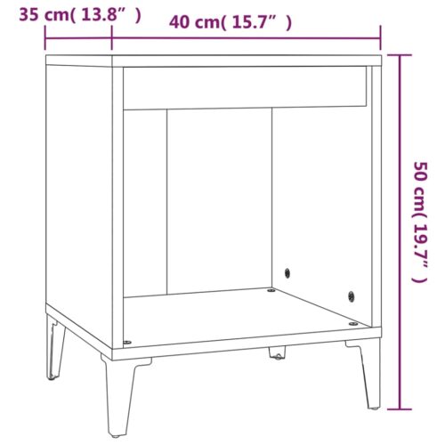 Bedside Cabinets 2pcs Sonoma Oak 40x35x50cm - Image 9