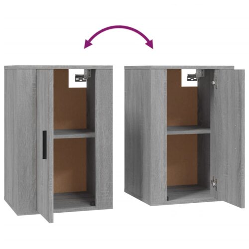 Wall Mounted TV Cabinet Grey Sonoma 40x34.5x60cm - Image 8