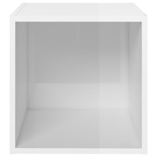 TV Cabinets 2pcs High Gloss White 37x35x37cm Engineered Wood - Image 4