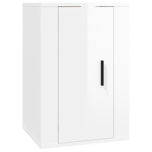 Wall Mounted TV Cabinet High Gloss White 40x34.5x60cm