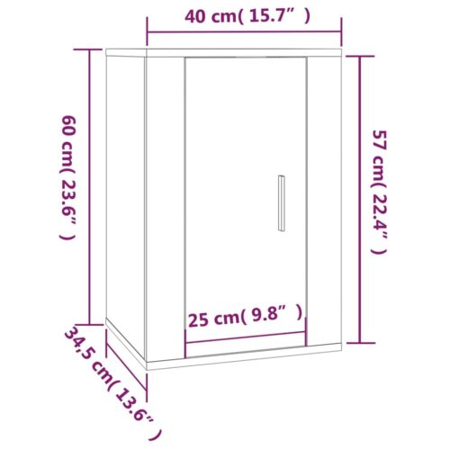 Wall Mounted TV Cabinet High Gloss White 40x34.5x60cm - Image 11