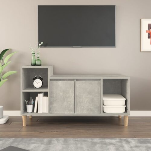 TV Cabinet Concrete Grey 100x35x55cm Engineered Wood