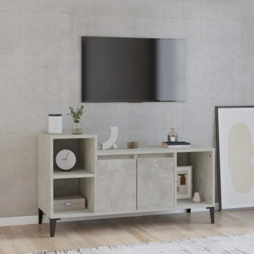 TV Cabinet Concrete Grey 100x35x55cm Engineered Wood